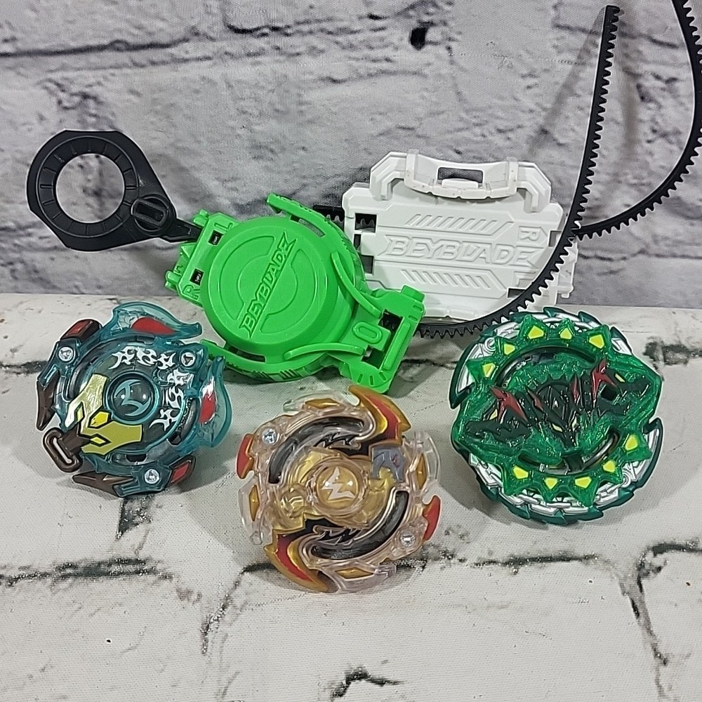BeyBlade Burst Lot‎ Hazard Kerbeus Wyvron W2 Minoboros M2 W/ Launchers Tomy